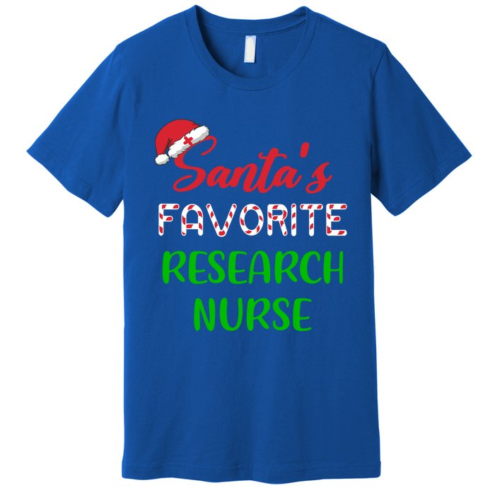 Santas Favorite Research Nurse Funny Chritsmas Gift Premium T-Shirt