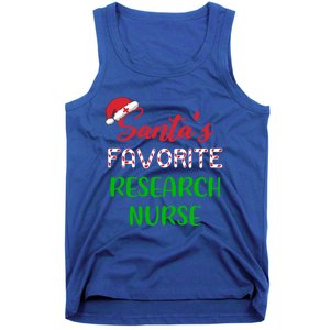 Santas Favorite Research Nurse Funny Chritsmas Gift Tank Top