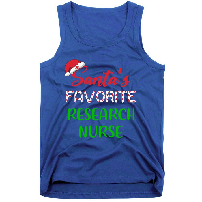 Santas Favorite Research Nurse Funny Chritsmas Gift Tank Top