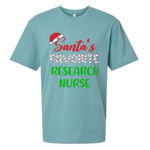 Santas Favorite Research Nurse Funny Chritsmas Gift Sueded Cloud Jersey T-Shirt