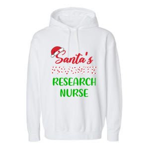 Santas Favorite Research Nurse Funny Chritsmas Gift Garment-Dyed Fleece Hoodie