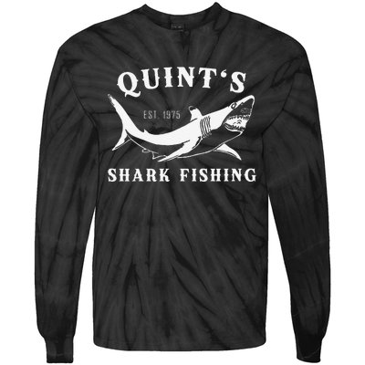 Shark Fishing Retro Vintage QuintS Shark Fishing Est. 1975 Tie-Dye Long Sleeve Shirt