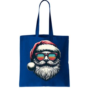 Santa Face Retro Sunglasses Christmas Xmas  Tote Bag