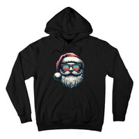 Santa Face Retro Sunglasses Christmas Xmas Women Kids Hoodie