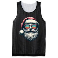 Santa Face Retro Sunglasses Christmas Xmas Women Kids Mesh Reversible Basketball Jersey Tank