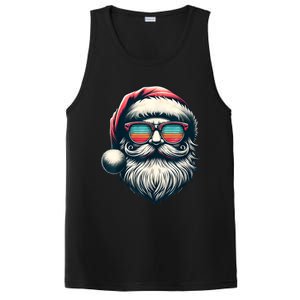 Santa Face Retro Sunglasses Christmas Xmas Women Kids PosiCharge Competitor Tank