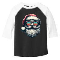 Santa Face Retro Sunglasses Christmas Xmas Women Kids Toddler Fine Jersey T-Shirt