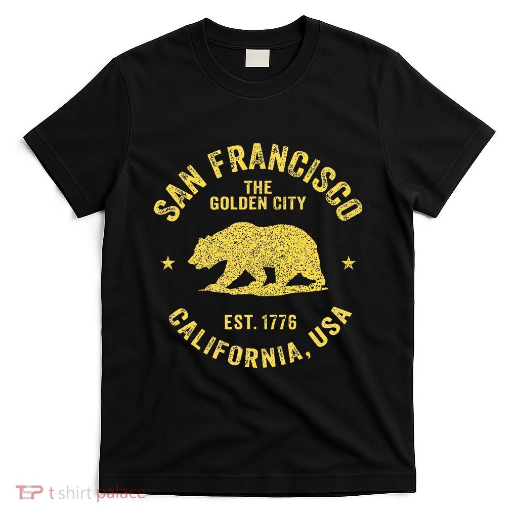 San Francisco Retro California Bear Travel Souvenir T-Shirt