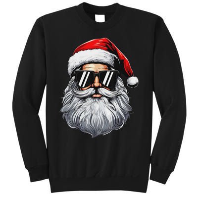 Santa Face Retro Sunglasses Christmas S For Sweatshirt