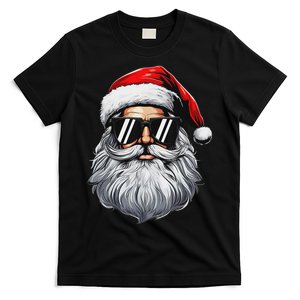 Santa Face Retro Sunglasses Christmas S For T-Shirt