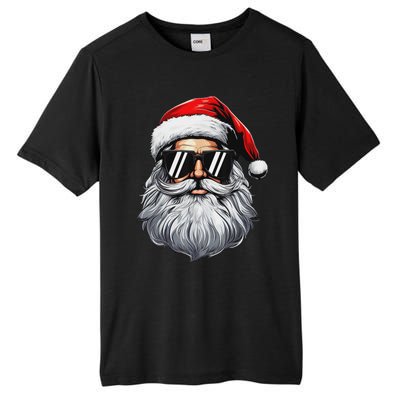 Santa Face Retro Sunglasses Christmas S For Tall Fusion ChromaSoft Performance T-Shirt