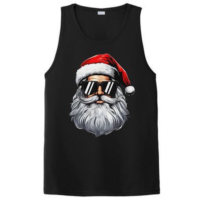 Santa Face Retro Sunglasses Christmas S For PosiCharge Competitor Tank