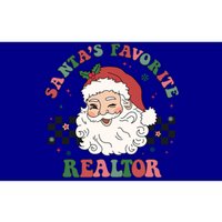 SantaS Favorite Realtor Retro Groovy Santa Face Christmas Meaningful Gift Bumper Sticker