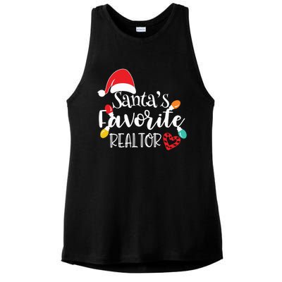 Santas Favorite Realtor Christmas Realtor Ladies PosiCharge Tri-Blend Wicking Tank