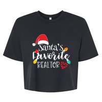 Santas Favorite Realtor Christmas Realtor Bella+Canvas Jersey Crop Tee