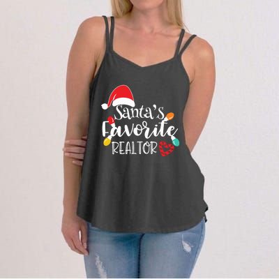 Santas Favorite Realtor Christmas Realtor Women's Strappy Tank