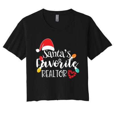 Santas Favorite Realtor Christmas Realtor Women's Crop Top Tee