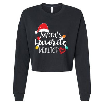 Santas Favorite Realtor Christmas Realtor Cropped Pullover Crew