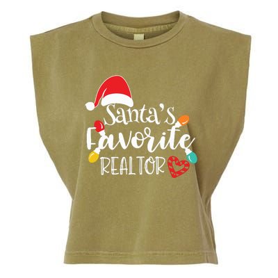 Santas Favorite Realtor Christmas Realtor Garment-Dyed Women's Muscle Tee