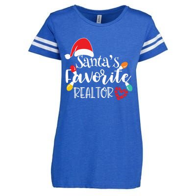 Santas Favorite Realtor Christmas Realtor Enza Ladies Jersey Football T-Shirt