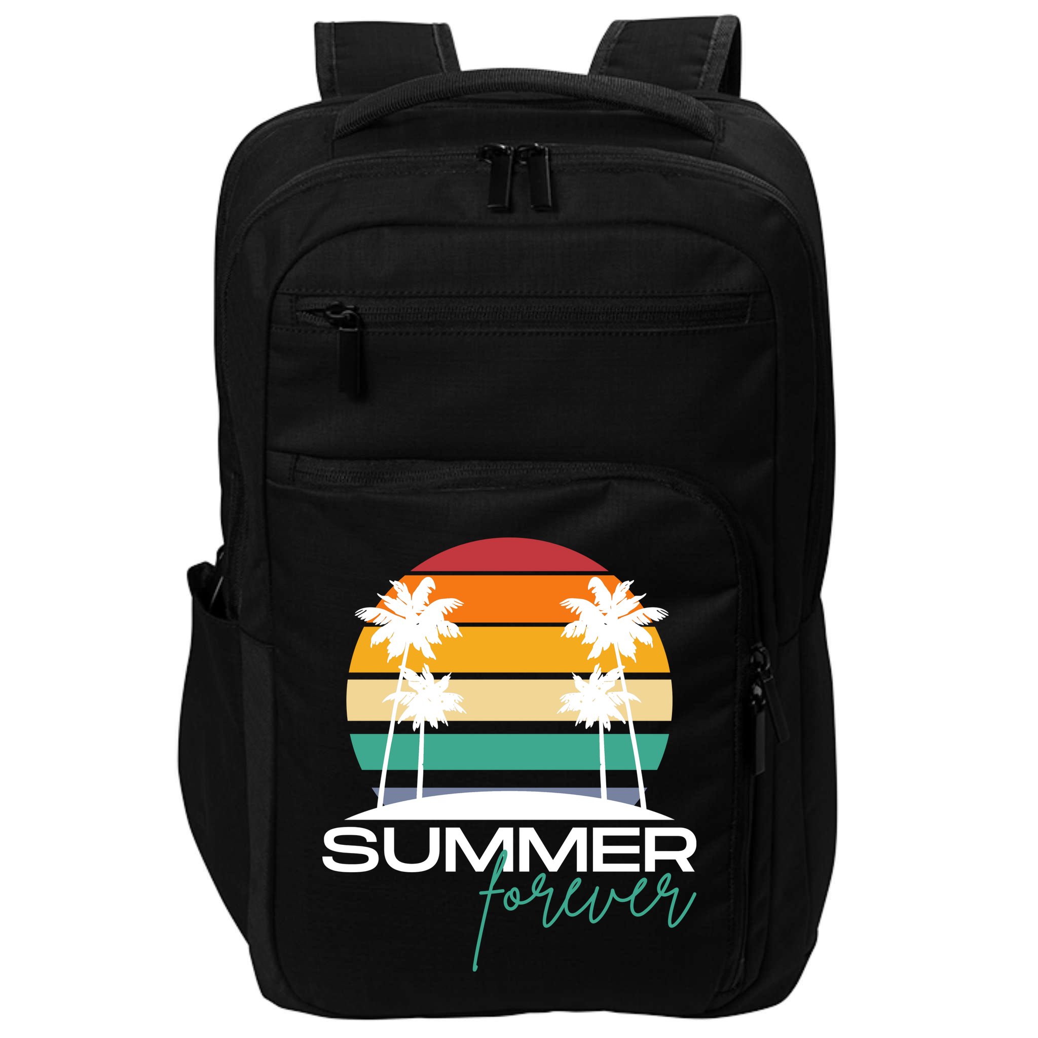 Summer Forever Retro Sunset Tropical Impact Tech Backpack