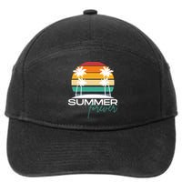 Summer Forever Retro Sunset Tropical 7-Panel Snapback Hat