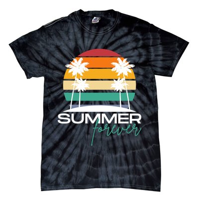 Summer Forever Retro Sunset Tropical Tie-Dye T-Shirt