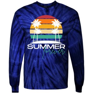 Summer Forever Retro Sunset Tropical Tie-Dye Long Sleeve Shirt