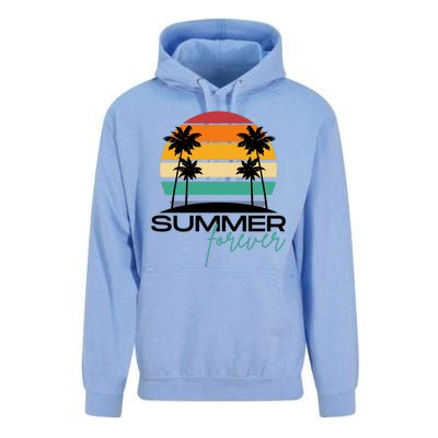 Summer Forever Retro Sunset Tropical Unisex Surf Hoodie