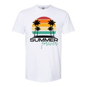 Summer Forever Retro Sunset Tropical Softstyle CVC T-Shirt