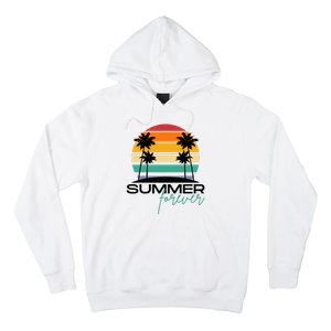 Summer Forever Retro Sunset Tropical Hoodie