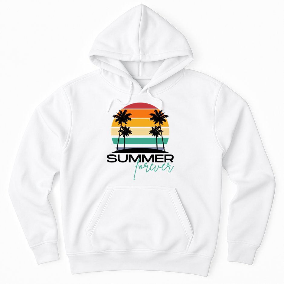 Summer Forever Retro Sunset Tropical Hoodie
