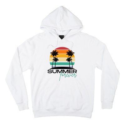 Summer Forever Retro Sunset Tropical Hoodie