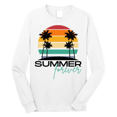 Summer Forever Retro Sunset Tropical Long Sleeve Shirt