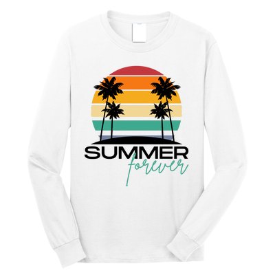 Summer Forever Retro Sunset Tropical Long Sleeve Shirt