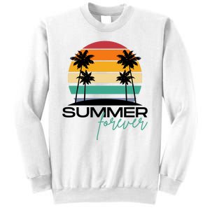 Summer Forever Retro Sunset Tropical Sweatshirt