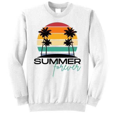 Summer Forever Retro Sunset Tropical Sweatshirt