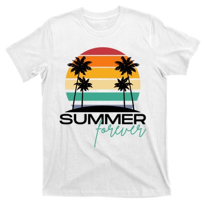 Summer Forever Retro Sunset Tropical T-Shirt