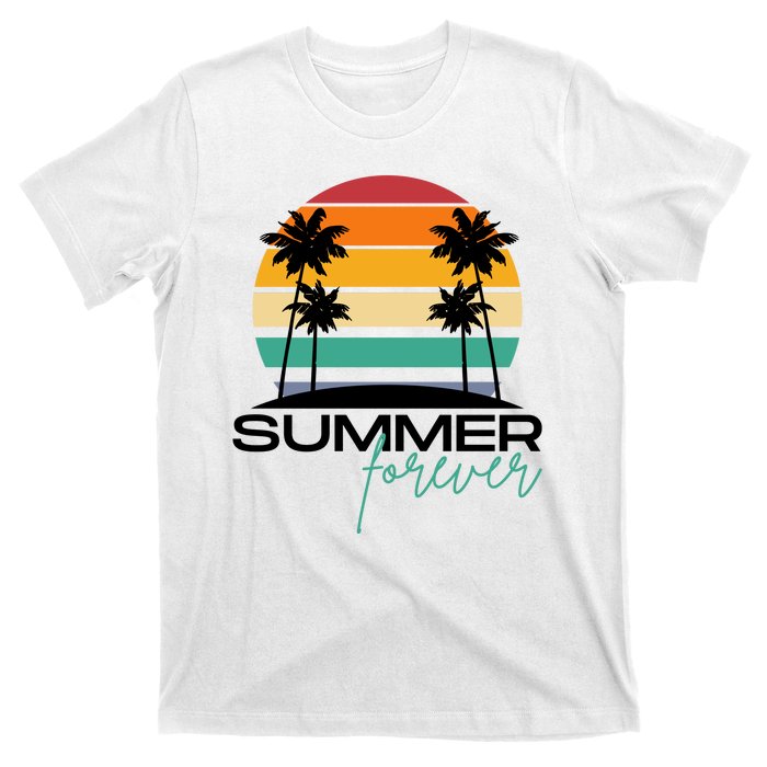 Summer Forever Retro Sunset Tropical T-Shirt