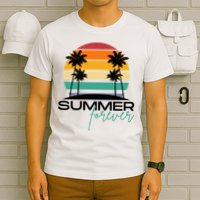 Summer Forever Retro Sunset Tropical T-Shirt
