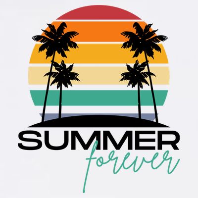 Summer Forever Retro Sunset Tropical T-Shirt
