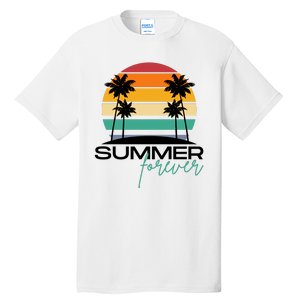 Summer Forever Retro Sunset Tropical Tall T-Shirt