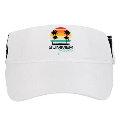Summer Forever Retro Sunset Tropical Adult Drive Performance Visor