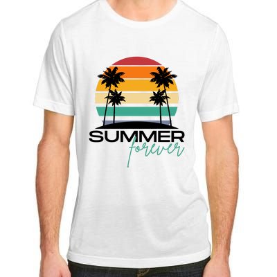 Summer Forever Retro Sunset Tropical Adult ChromaSoft Performance T-Shirt