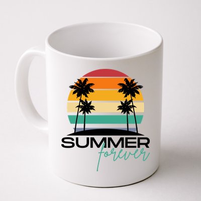 Summer Forever Retro Sunset Tropical Mug