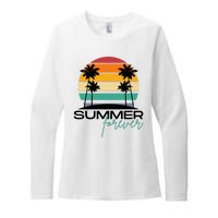 Summer Forever Retro Sunset Tropical Womens CVC Long Sleeve Shirt