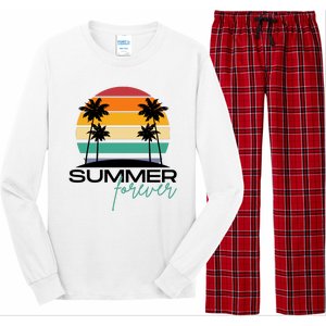 Summer Forever Retro Sunset Tropical Long Sleeve Pajama Set