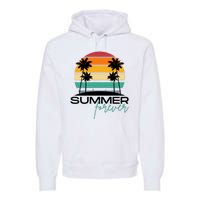 Summer Forever Retro Sunset Tropical Premium Hoodie