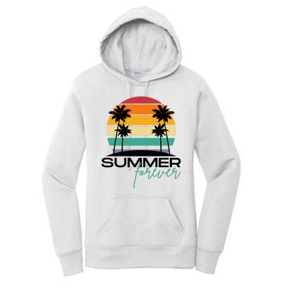 Summer Forever Retro Sunset Tropical Women's Pullover Hoodie