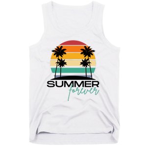 Summer Forever Retro Sunset Tropical Tank Top